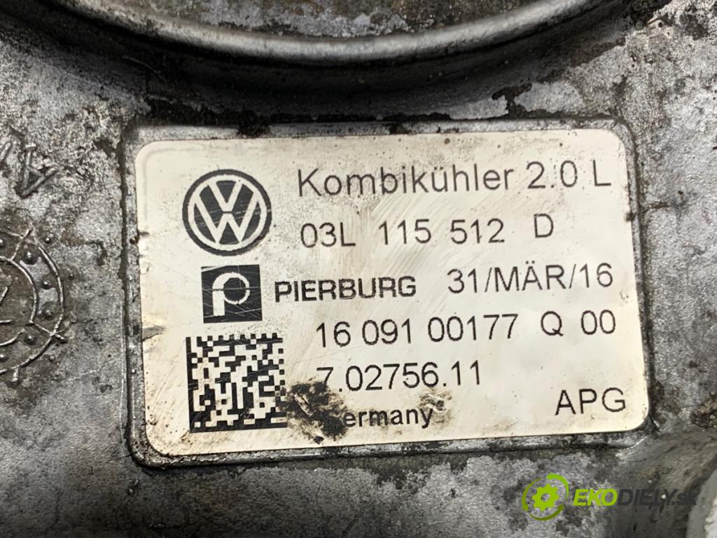 VW TRANSPORTER T5 Autobus 2015 103 kW 2.0 TDI 1968 Ventil EGR CHLADIČ: 03L115512D