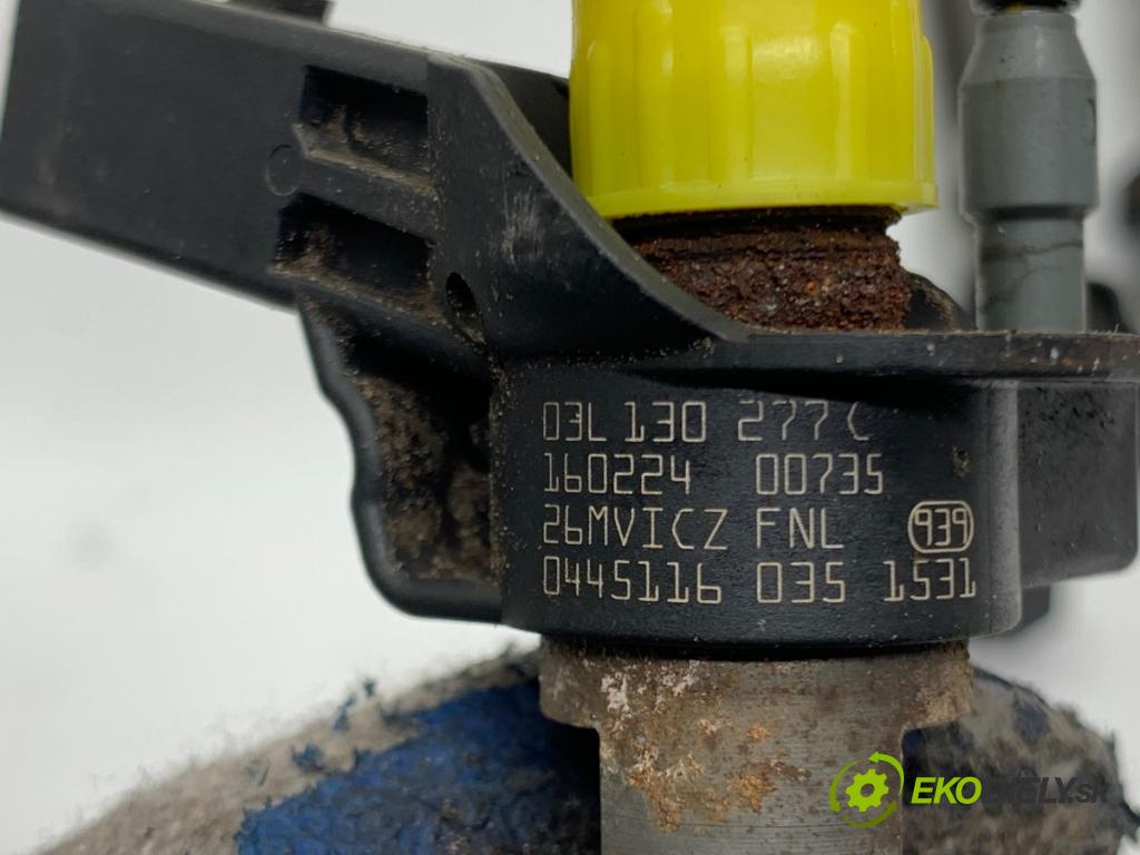 VW TRANSPORTER T5 Autobus 2015 103 kW 2.0 TDI 1968 vstřikovací ventily 03L130277C