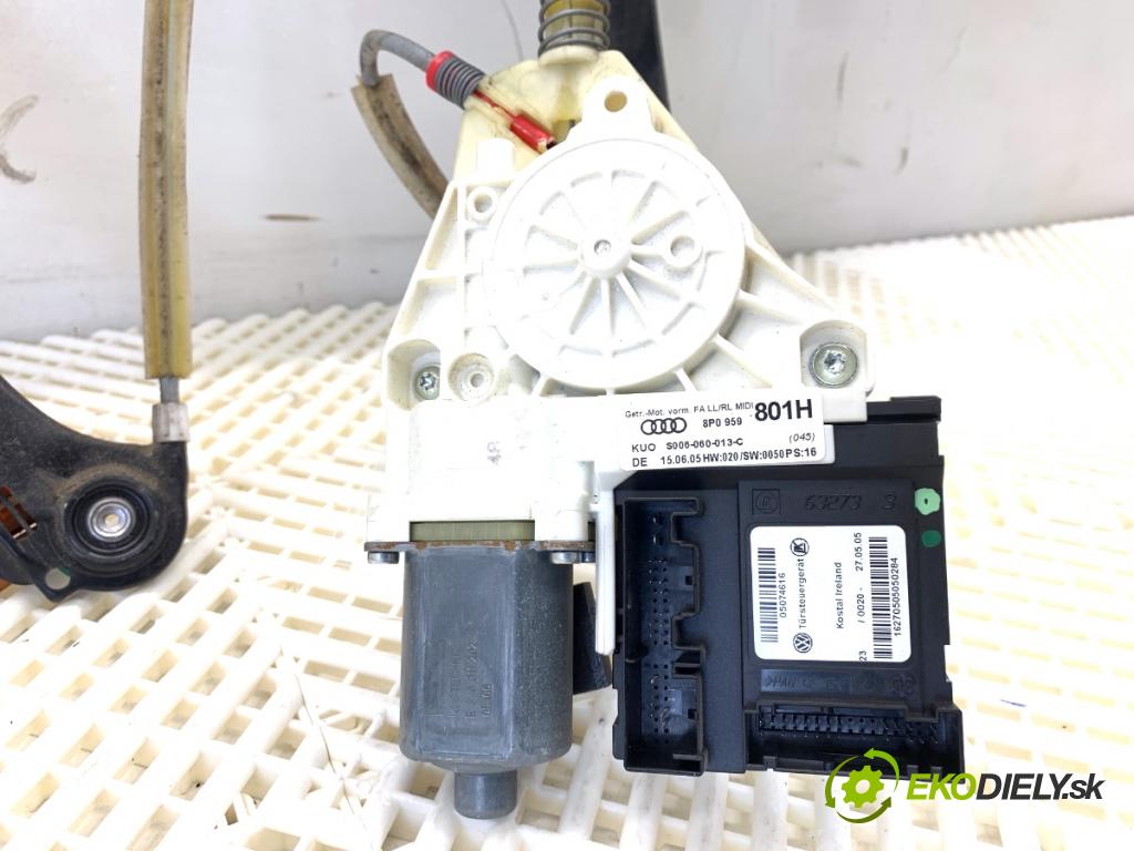 AUDI A3 8P liftback 2005 147 kW 2.0 TFSI quattro 1984 Mechanizmus okna ľavy predný 8P0959801H