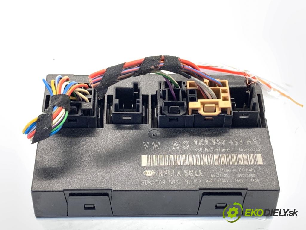 VW TOURAN nadwozie wielkoprzestrzenne (MPV) 2005 77 kW 1.9 TDI 1896 modul komfortu 1K0959433AK (Komfortní modul)