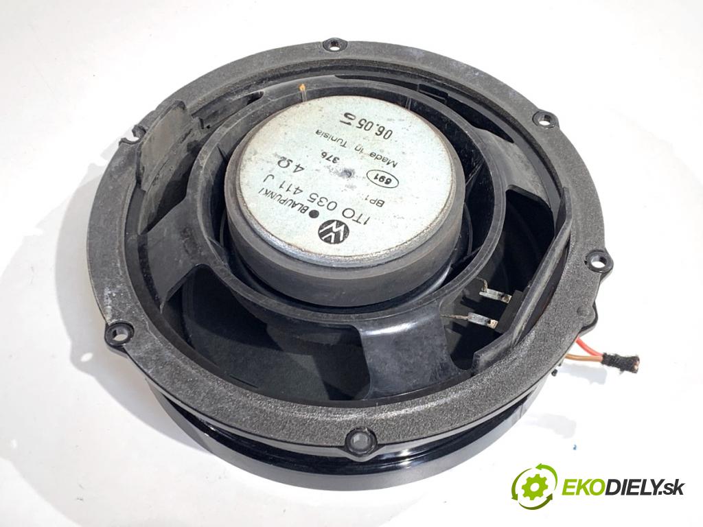 VW TOURAN nadwozie wielkoprzestrzenne (MPV) 2005 77 kW 1.9 TDI 1896 reproduktor Dvere predný ľavy 1T0035411J