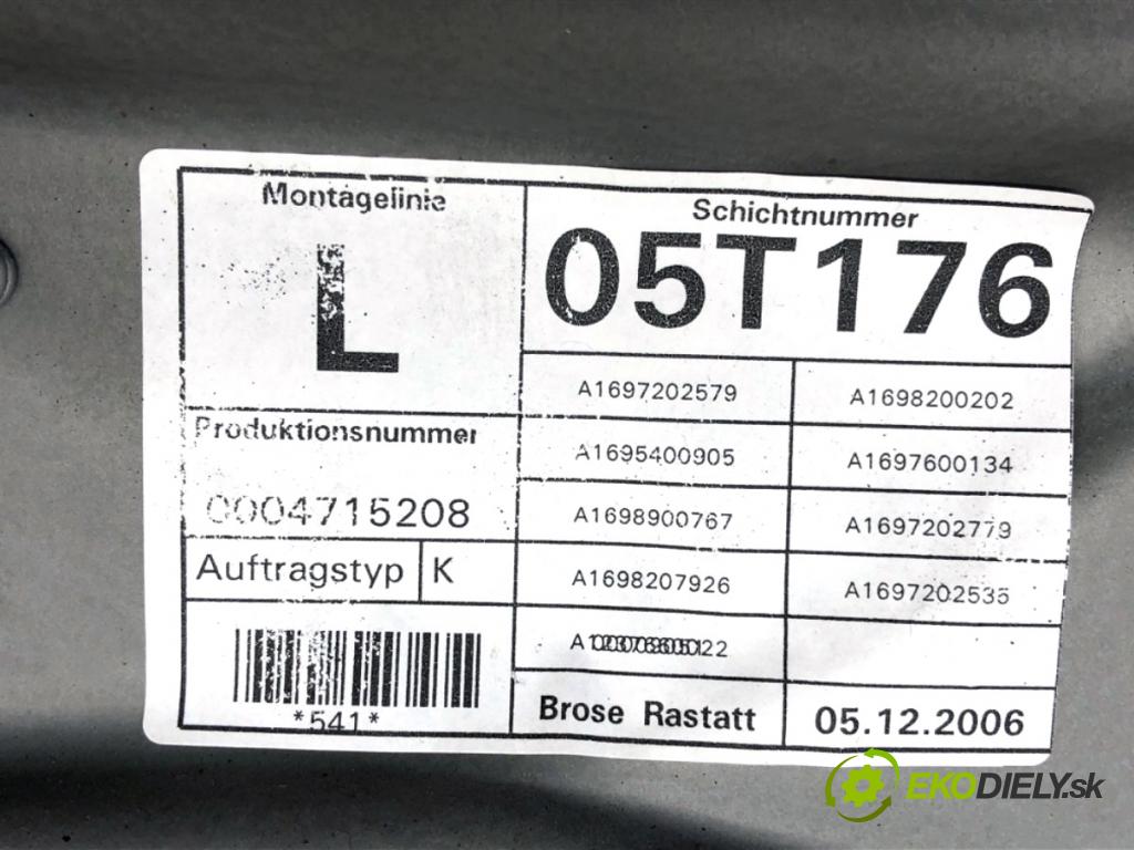 MERCEDES-BENZ W169 liftback 2006 80 kW A 180 CDI (169.007, 169.307) 1991 Mechanizmus okna ľavy predný A1697202779