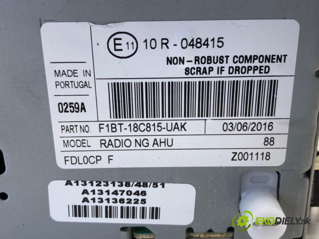 FORD FOCUS III Kombi 2016 92 kW 1.0 EcoBoost 998 RADIO F1BT-18C815-UAK (Audio zariadenie)