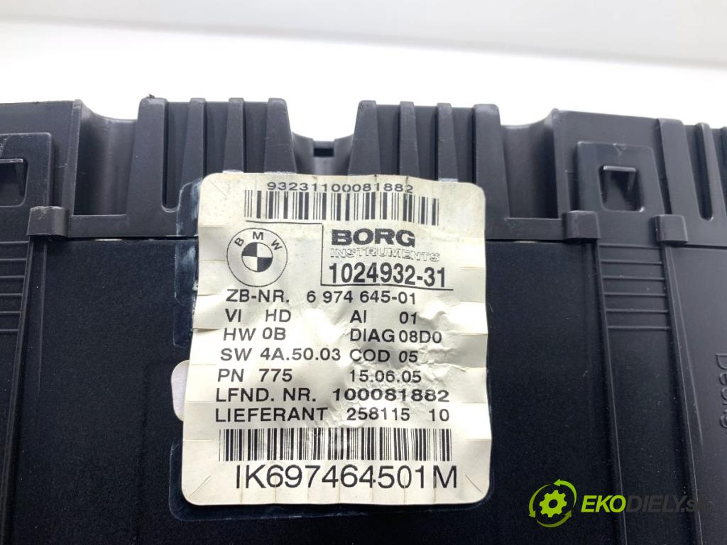 BMW E87 liftback 2005 85 kW 116 i 1596 Prístrojovka 6974645 (Prístrojová doska)