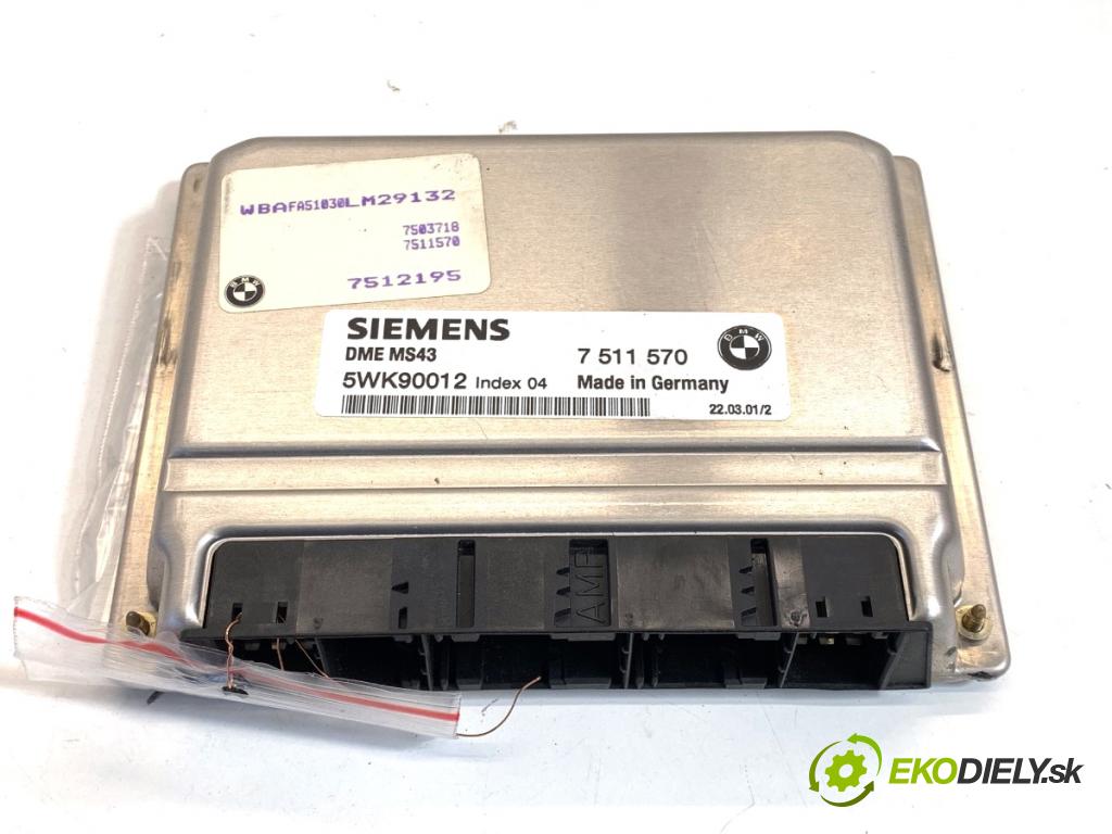 BMW E53 SUV 2001 170 kW 3.0 i 2979 řídící jednotka motora 7511570 (Řídicí jednotka)