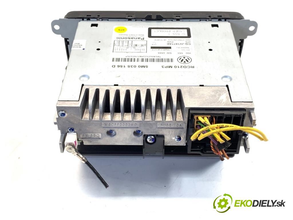 VW POLO V liftback 2012 44 kW 1.2 1198 RADIO 5M0035156D (Audio zariadenie)