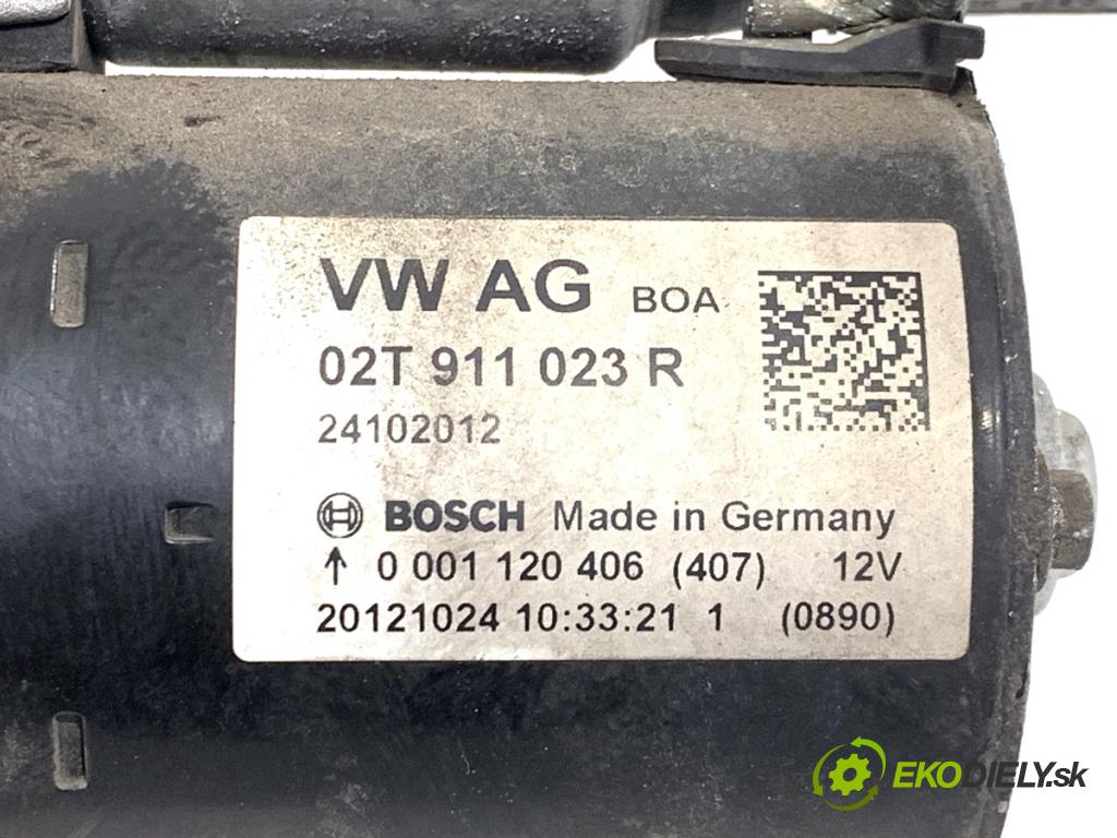 VW POLO V liftback 2012 44 kW 1.2 1198 Štartér 02T911023R (Štartér)
