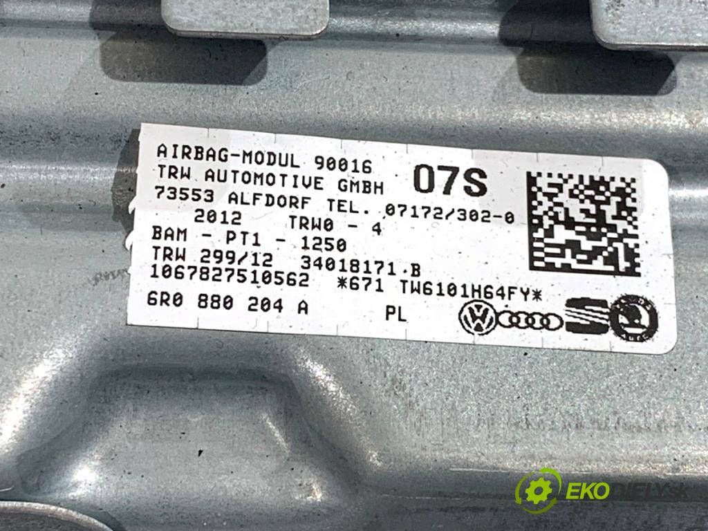 VW POLO V liftback 2012 44 kW 1.2 1198 AirBag spolujazdca 6R0880204A (Airbag)