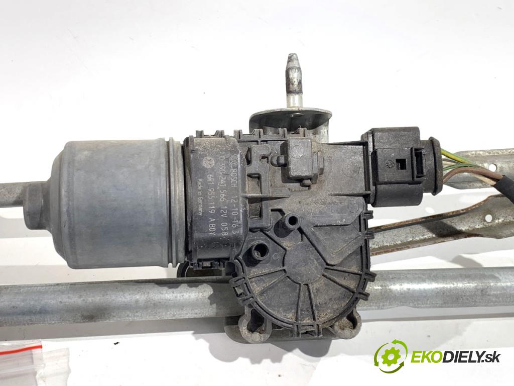 VW POLO V liftback 2012 44 kW 1.2 1198 Mechanizmus stieračov predný 6R1955119A (Motorček stieračov predný)