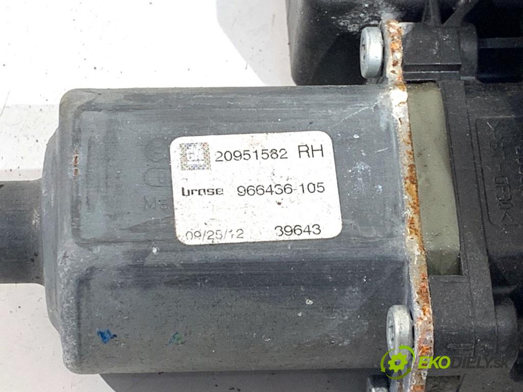 OPEL ASTRA J Kombi 2013 103 kW 1.4 LPG (35) 1364 Mechanizmus okna pravy predný 13350759