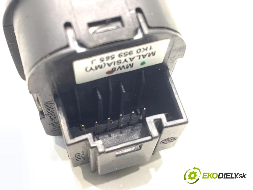 VW SHARAN nadwozie wielkoprzestrzenne (MPV) 2011 103 kW 2.0 TDI 1968 Prepínač nastavenia spätných zrkadiel 1K0959565J (Prepínacie páčky pod volantom)