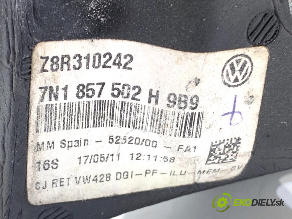 VW SHARAN nadwozie wielkoprzestrzenne (MPV) 2011 103 kW 2.0 TDI 1968 zpětné zrcátko pravý