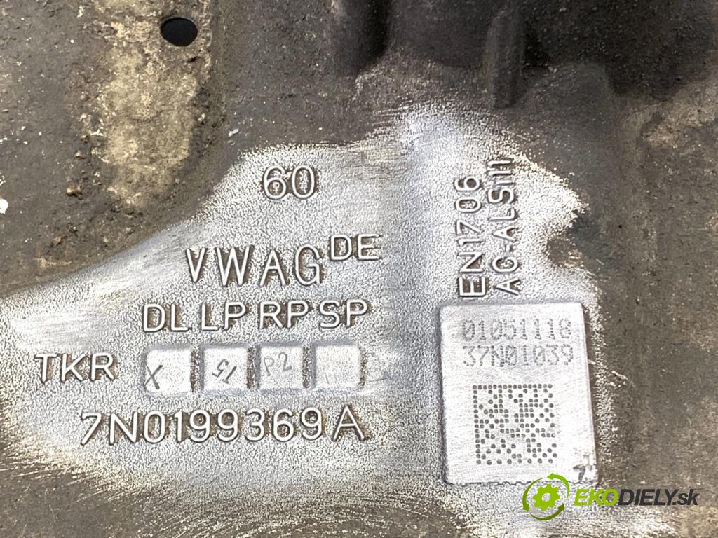 VW SHARAN nadwozie wielkoprzestrzenne (MPV) 2011 103 kW 2.0 TDI 1968 výztuha pod motor 7N0199369A (Přední výztuha)
