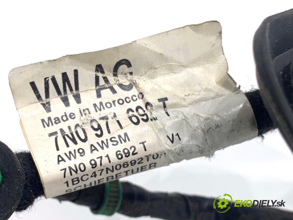 VW SHARAN nadwozie wielkoprzestrzenne (MPV) 2011 103 kW 2.0 TDI 1968 Káblovačka Dvere zad pravy 7N0971692T