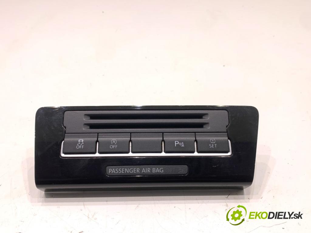 VW SHARAN nadwozie wielkoprzestrzenne (MPV) 2011 103 kW 2.0 TDI 1968 Panel přepínač 7N1959521