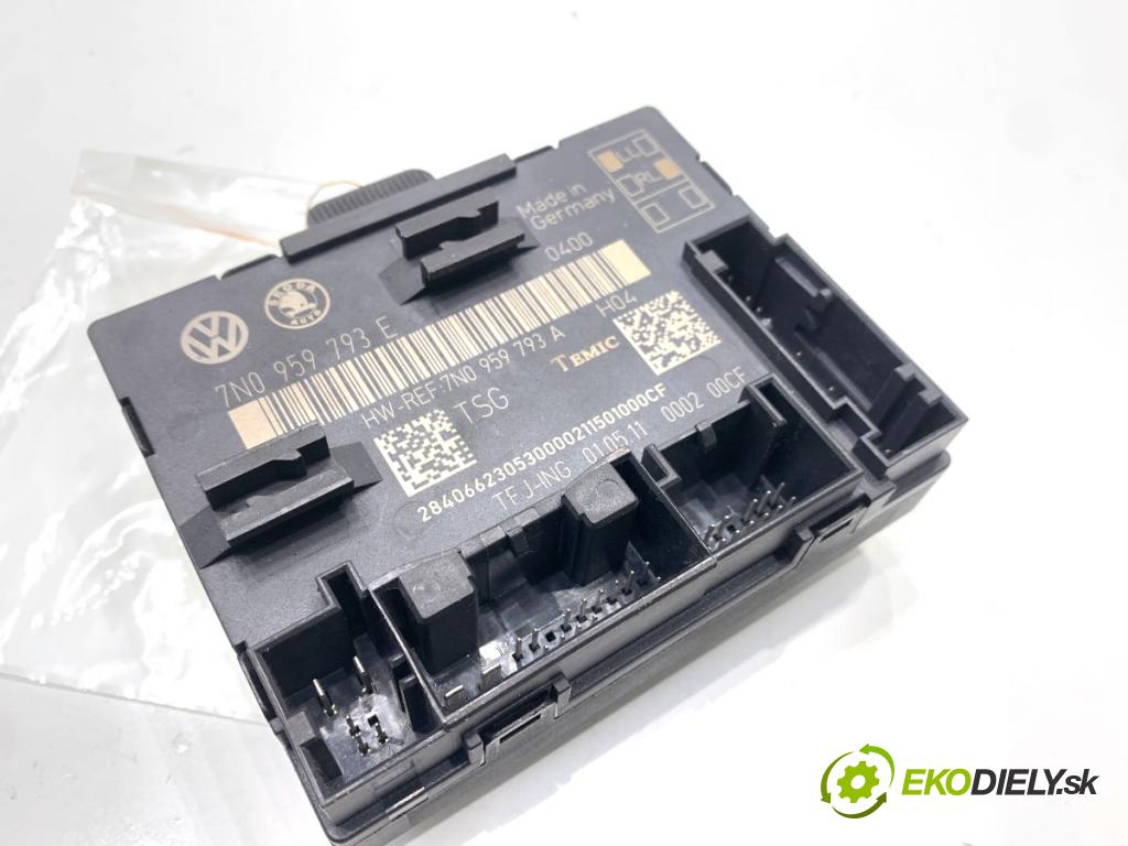 VW SHARAN nadwozie wielkoprzestrzenne (MPV) 2011 103 kW 2.0 TDI 1968 modul dveře přední část levý 7N0959793E