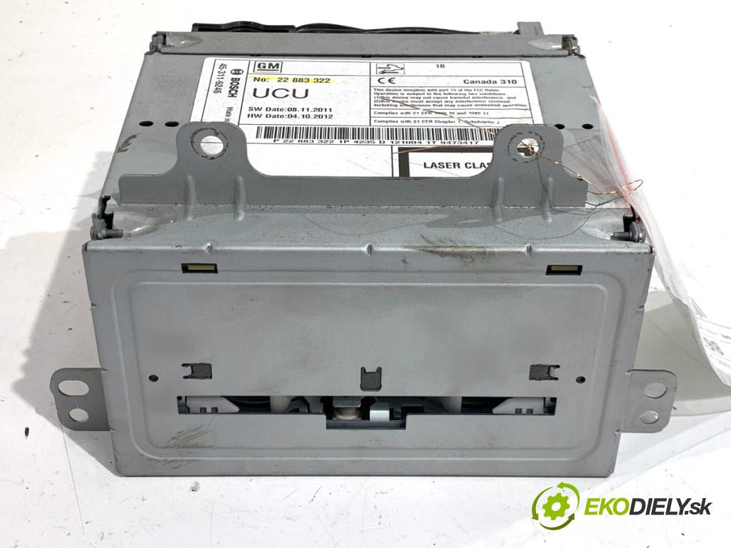 OPEL ASTRA J Kombi 2013 103 kW 1.4 LPG (35) 1364 RADIO mavigace 22883322 (Audio zařízení)