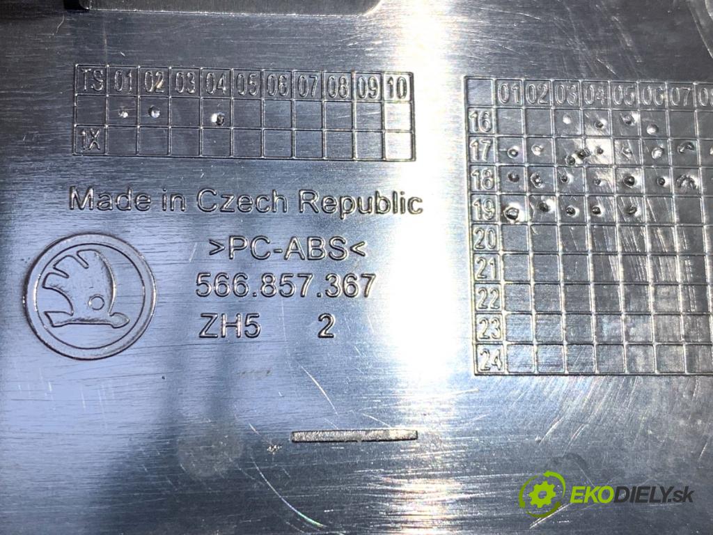 SKODA KODIAQ SUV 2019 110 kW 1.5 TSI 1495 lišty kryt 566713203A 566820075B (Lišta)