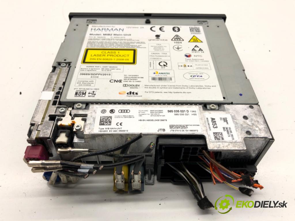 SKODA KODIAQ SUV 2019 110 kW 1.5 TSI 1495 CZYTNIK navigace 565035021D (Elektrosoučásti ostatní)