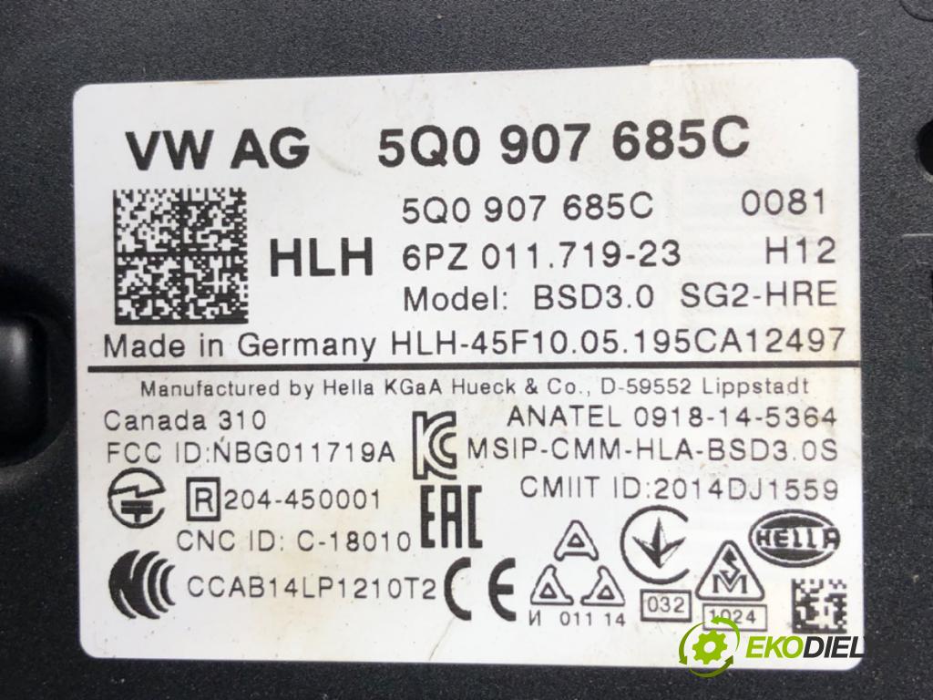 SKODA KODIAQ SUV 2019 110 kW 1.5 TSI 1495 ASISTENT: PASA rýchlosti RADAR: 5Q0907685C