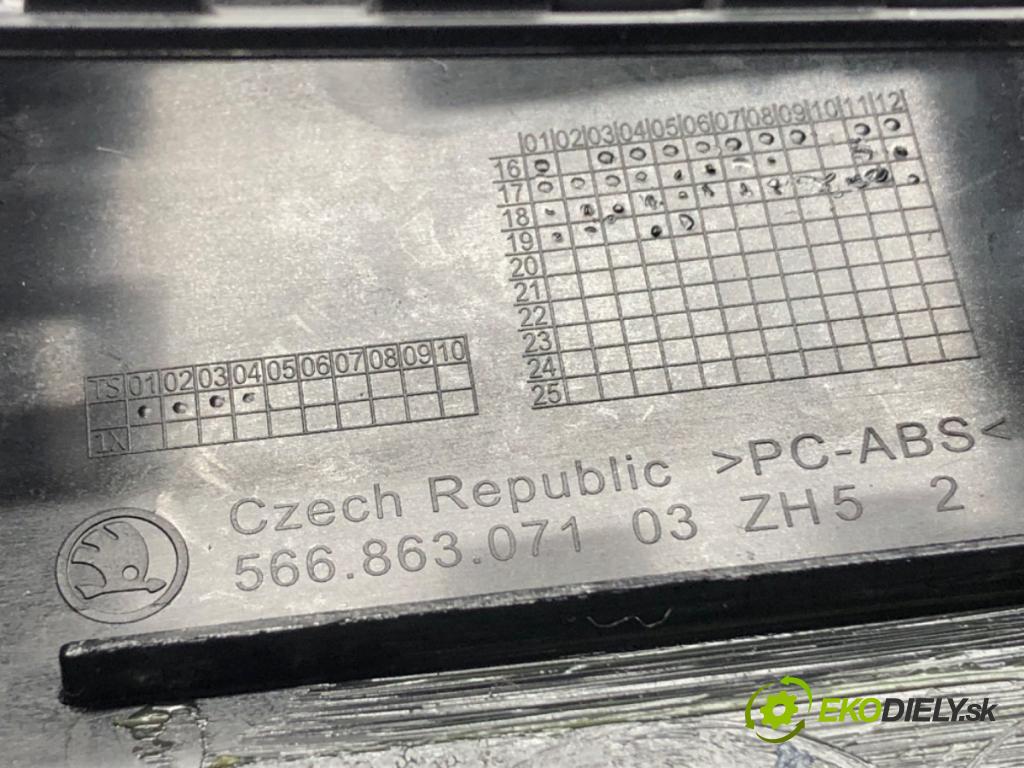 SKODA KODIAQ SUV 2019 110 kW 1.5 TSI 1495 přihrádka kastlík TUNEL: 566863071