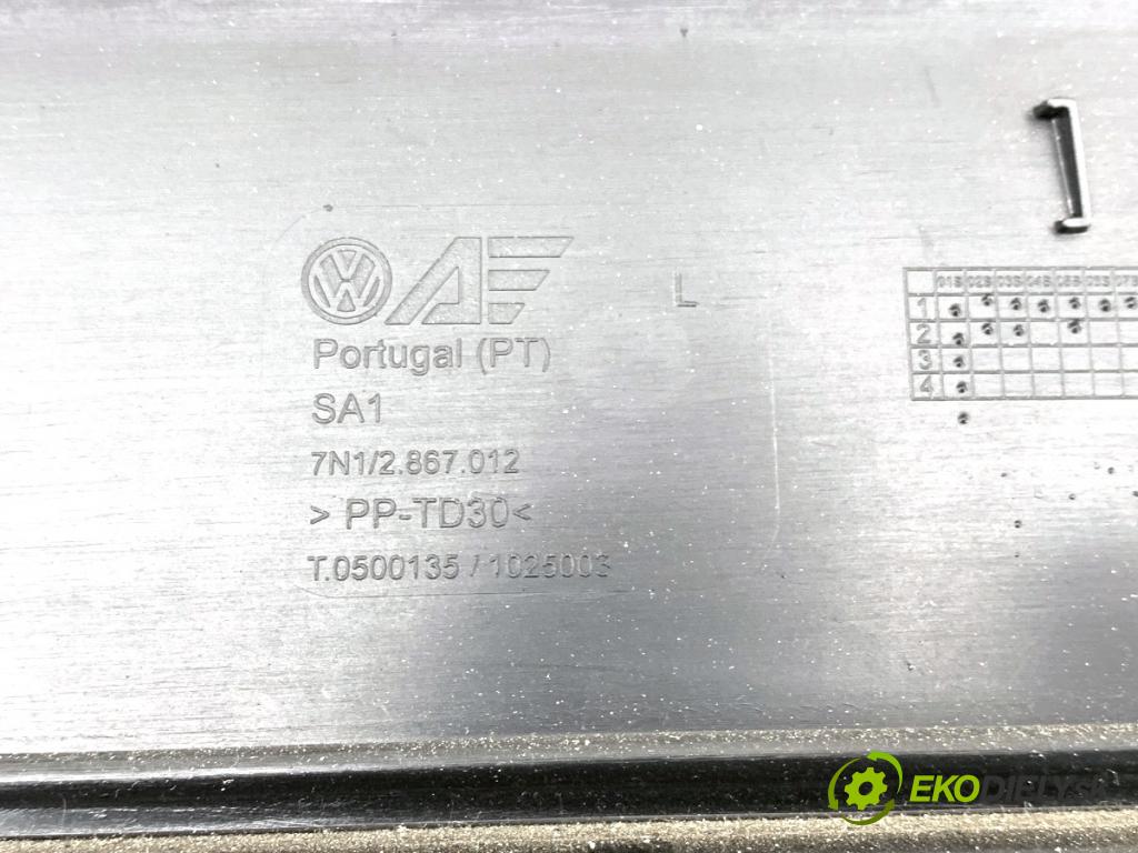 VW SHARAN nadwozie wielkoprzestrzenne (MPV) 2011 103 kW 2.0 TDI 1968 čalúnenie Dvere ľavy predný