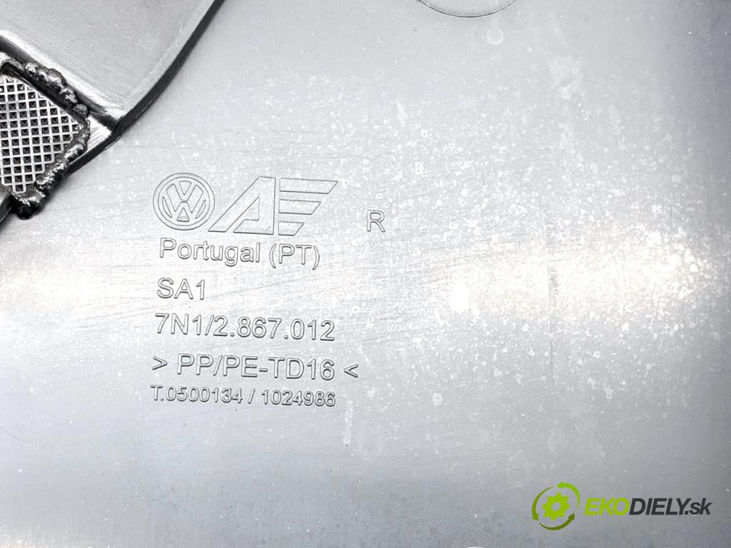 VW SHARAN nadwozie wielkoprzestrzenne (MPV) 2011 103 kW 2.0 TDI 1968 čalúnenie Dvere pravy predný 7N1867012