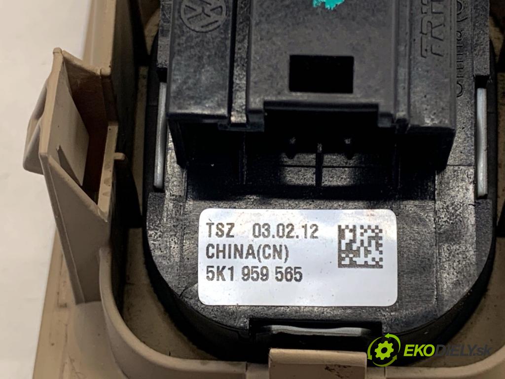 VW PASSAT B7 Kombi 2011 125 kW 2.0 TDI 1968 Prepínač okien 3AB857857A (Prepínacie páčky pod volantom)