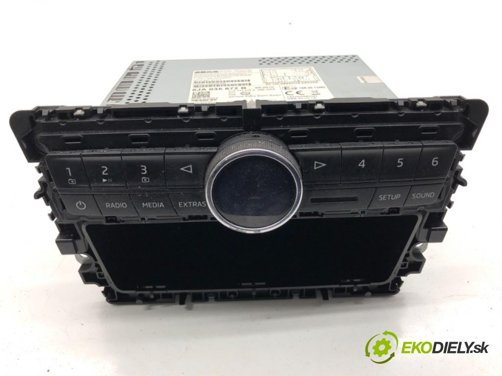 SKODA RAPID liftback 2017 85 kW 1.6 TDI 1598 RADIO 5JA035872B (Audio zariadenie)