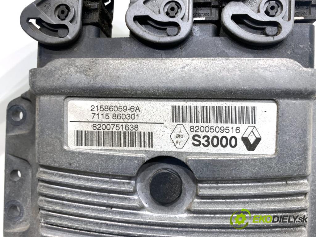RENAULT SCÉNIC II nadwozie wielkoprzestrzenne (MPV) 2007 99 kW 2.0 (JM05, JM0U, JM1N, JM1U, JM2V) 1998 riadiaca jednotka Motor 8200509516 (Riadiaca jednotka)