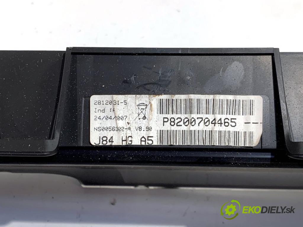 RENAULT SCÉNIC II nadwozie wielkoprzestrzenne (MPV) 2007 99 kW 2.0 (JM05, JM0U, JM1N, JM1U, JM2V) 1998 Prístrojovka P8200704465 (Prístrojová doska)