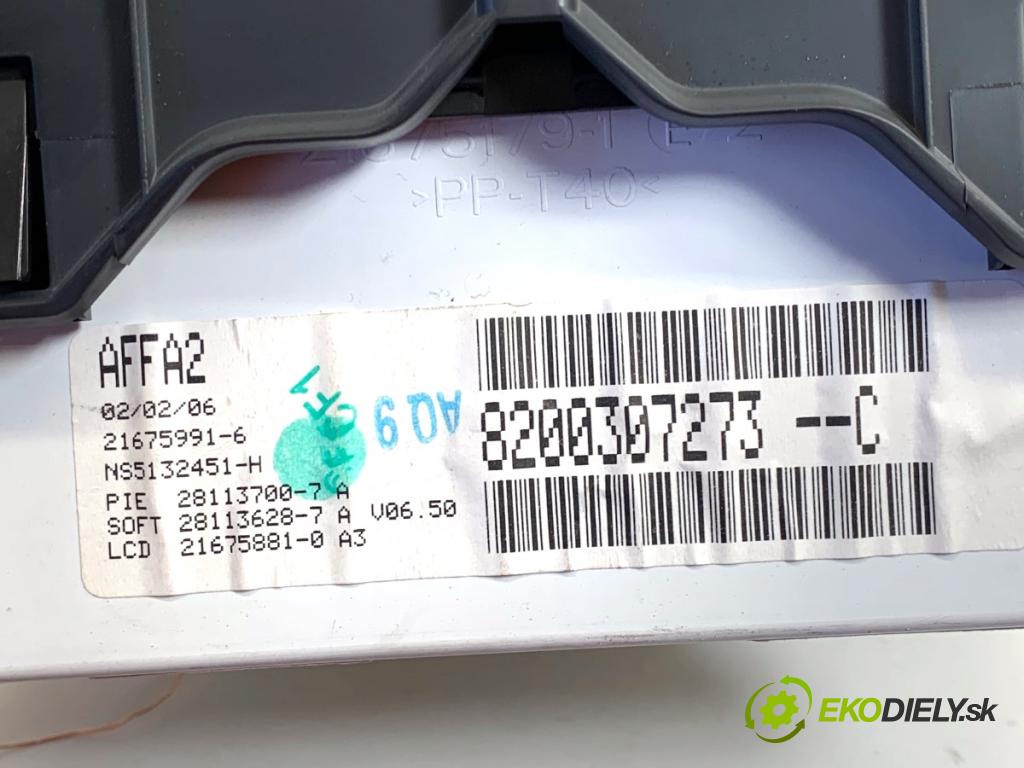 RENAULT CLIO III liftback 2006 55 kW 1.2 16V (BR02, BR0J, BR11, CR02, CR0J, CR11) 1149 Dislpej 8200307273 (Prístrojová doska)