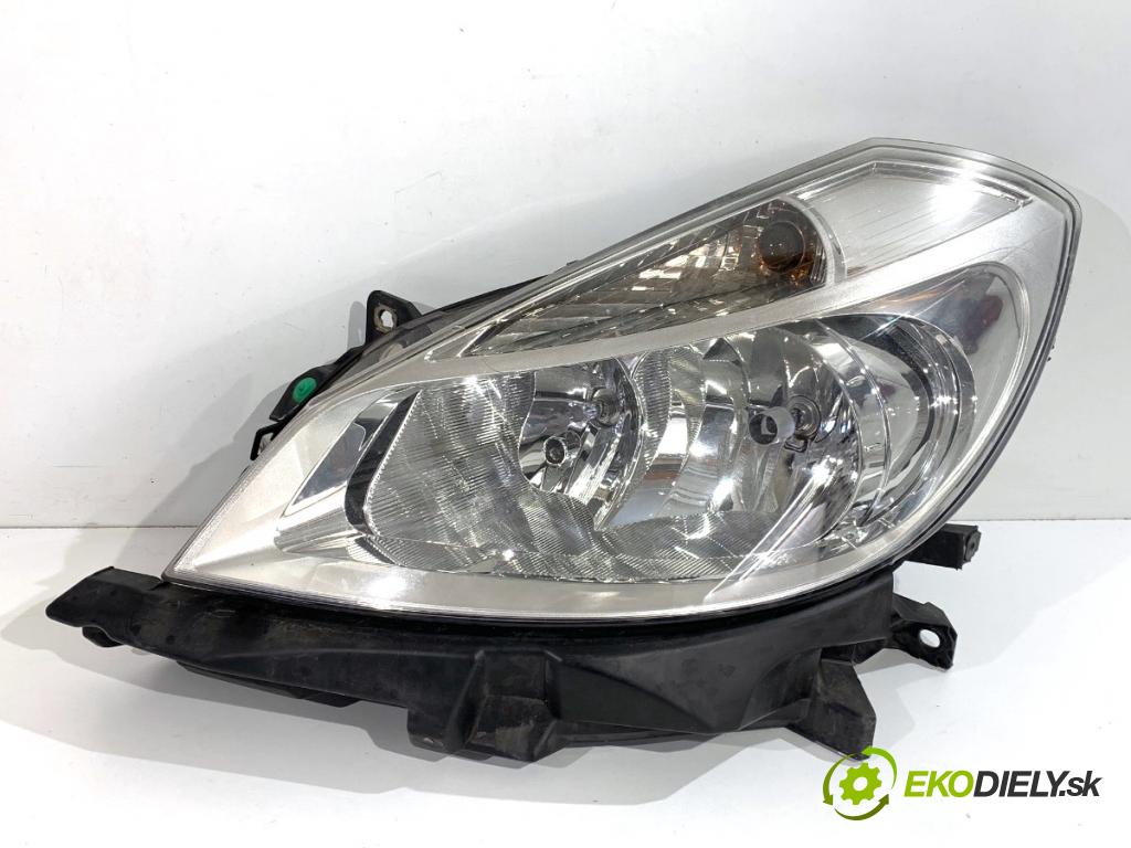 RENAULT CLIO III liftback 2006 55 kW 1.2 16V (BR02, BR0J, BR11, CR02, CR0J, CR11) 1149 Svetlomet ľavy predný 8200244889