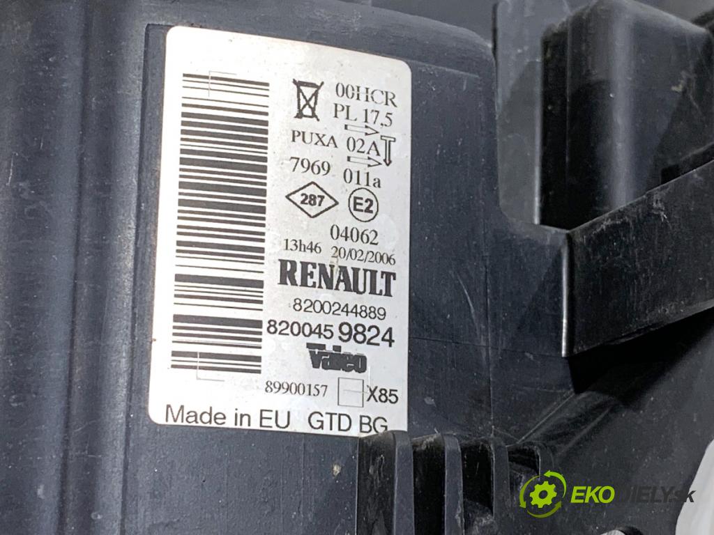 RENAULT CLIO III liftback 2006 55 kW 1.2 16V (BR02, BR0J, BR11, CR02, CR0J, CR11) 1149 Svetlomet ľavy predný 8200244889