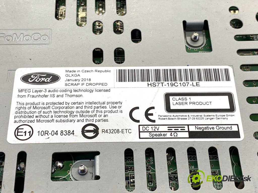 FORD MONDEO MK5 Kombi 2018 88 kW 1.5 TDCi 1499 RADIO HS7T-19C107-LE (Audio zařízení)