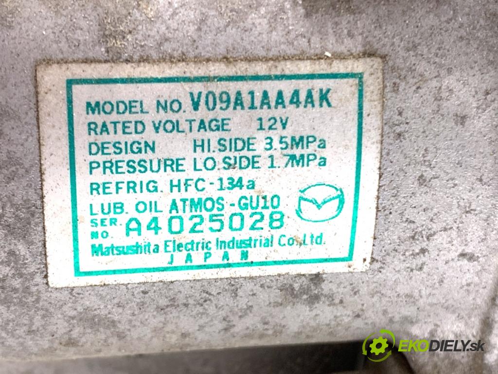 MAZDA 2 DE liftback 2008 63 kW 1.3 (DE3FS) 1349 Kompresor klimatizácie V09A1AA4AK (Kompresor klimatizácie)
