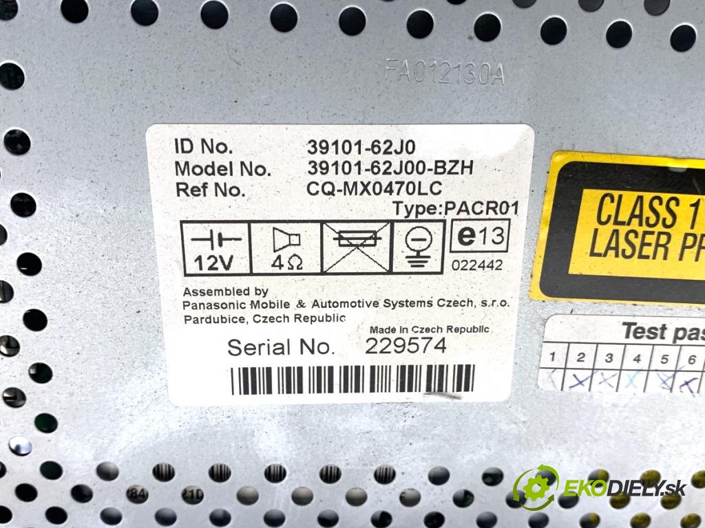 SUZUKI SWIFT III liftback 2006 68 kW 1.3 (RS 413) 1328 RADIO 39101-62J0 (Audio zariadenie)