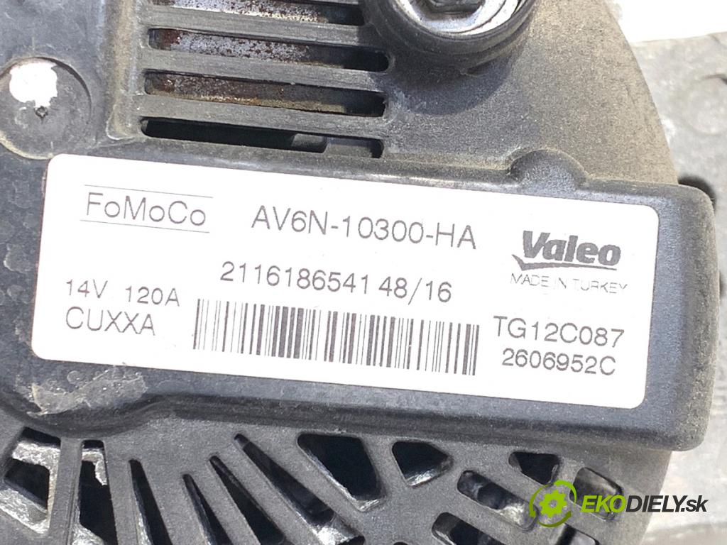 FORD FIESTA MK7 liftback 2016 44 kW 1.25 1242 Alternátor AV6N-10300-HA (Alternátor)