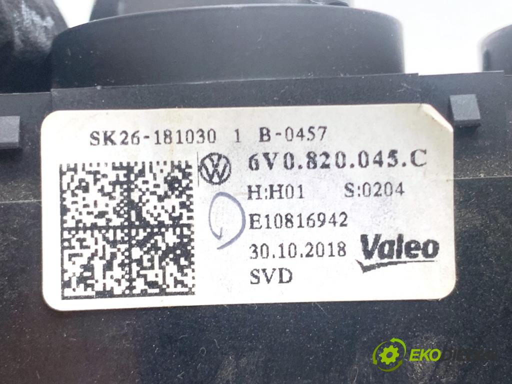 SKODA FABIA III liftback 2018 55 kW 1.0 999 Panel ovládania kúrenia 6V0820045C (Prepínacie páčky pod volantom)