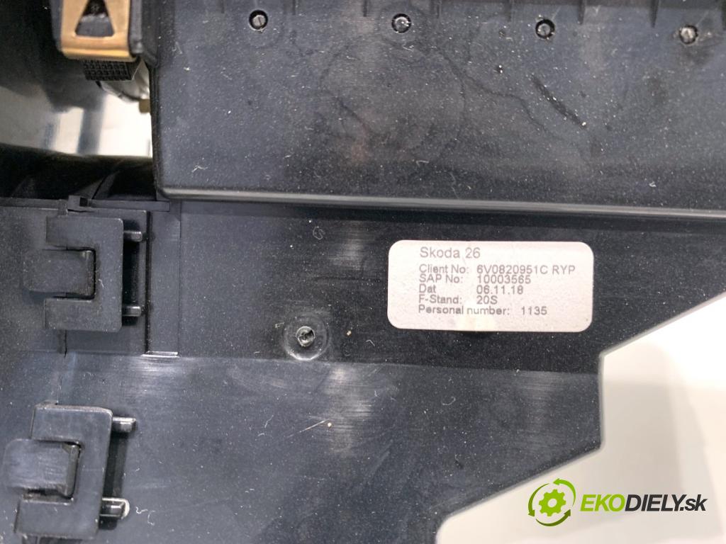 SKODA FABIA III liftback 2018 55 kW 1.0 999 mří topení přední část 6V0820951C