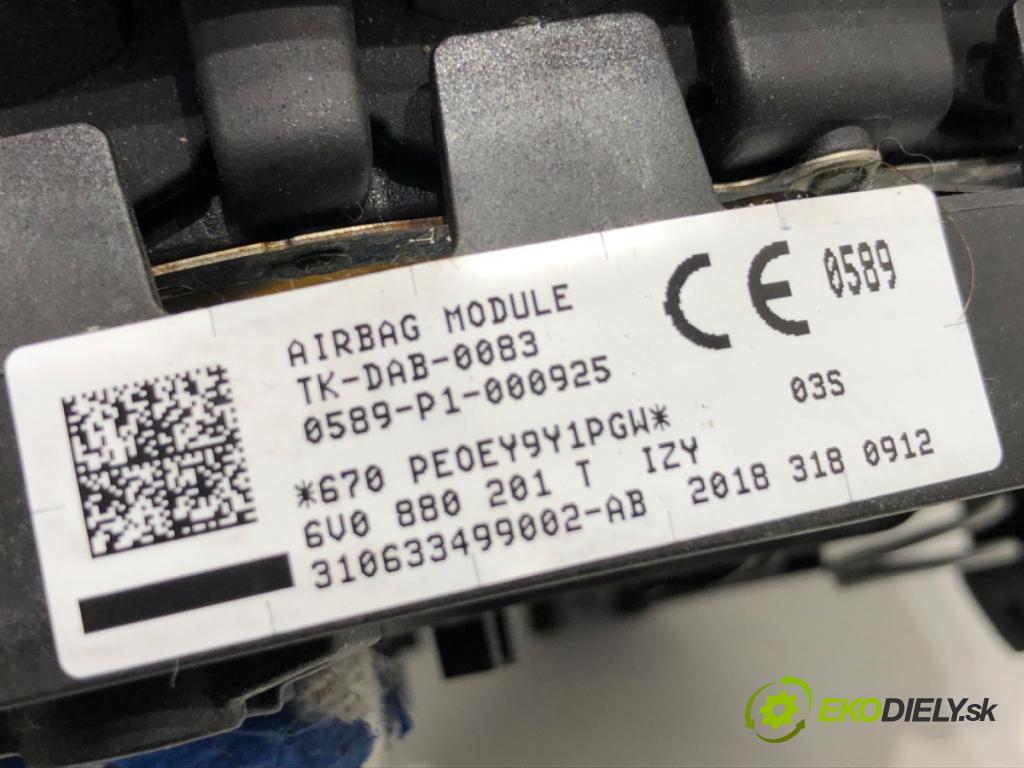 SKODA FABIA III liftback 2018 55 kW 1.0 999 AirBag volantu 6V0880201T (Airbag)