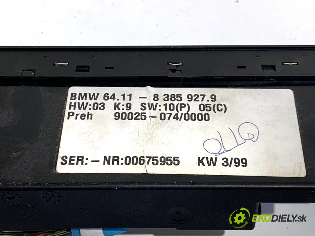 BMW E39 sedan 2000 110 kW 520 i 1990 Panel ovládaní topení 8385927 (Páčky pod volantem)