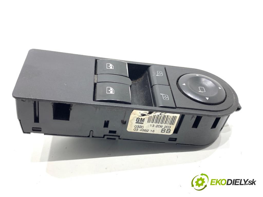 OPEL ZAFIRA B nadwozie wielkoprzestrzenne (MPV) 2006 103 kW 1.8 (M75) 1796 Prepínač okien 13209203 (Prepínacie páčky pod volantom)