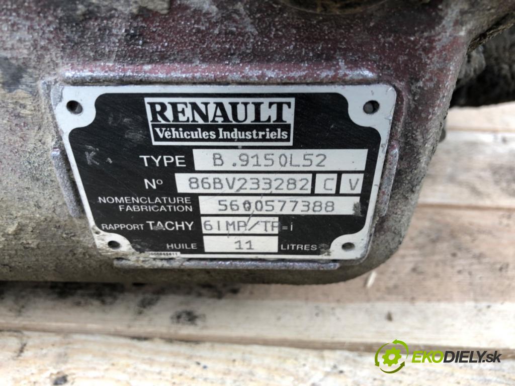 RENAULT TRUCKS PREMIUM Platforma / podwozie 1997 219 kW Route 300.16 219 kW [298 KM] olej napędowy 1996 - 2022 9839 Prevodovka B.9150L52 5600577388 (Prevodovka)