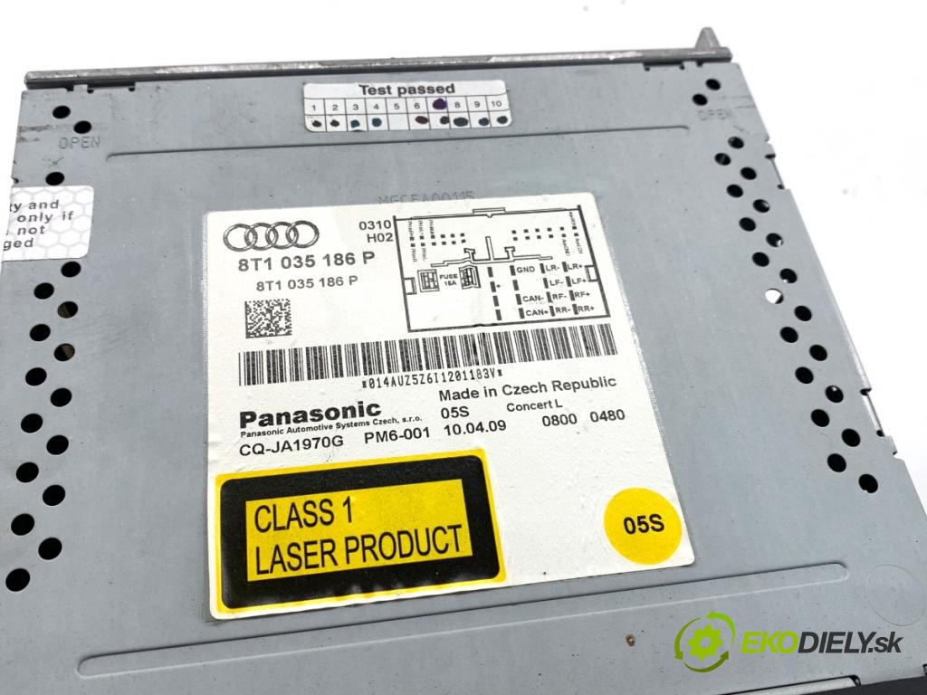 AUDI A4 B8 Kombi 2009 118 kW 1.8 TFSI 1798 RADIO 8T1035186P (Audio zařízení)