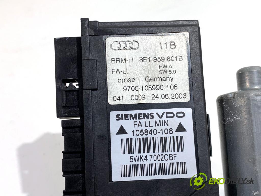 AUDI A4 B6 sedan 2003 96 kW 1.9 TDI 1896 Motor sťahovania okna ľavy predný 8E1959801B