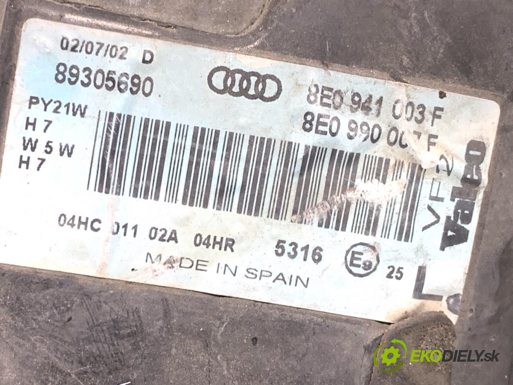 AUDI A4 B6 sedan 2003 96 kW 1.9 TDI 1896 Svetlomet ľavy predný 8E0941003F