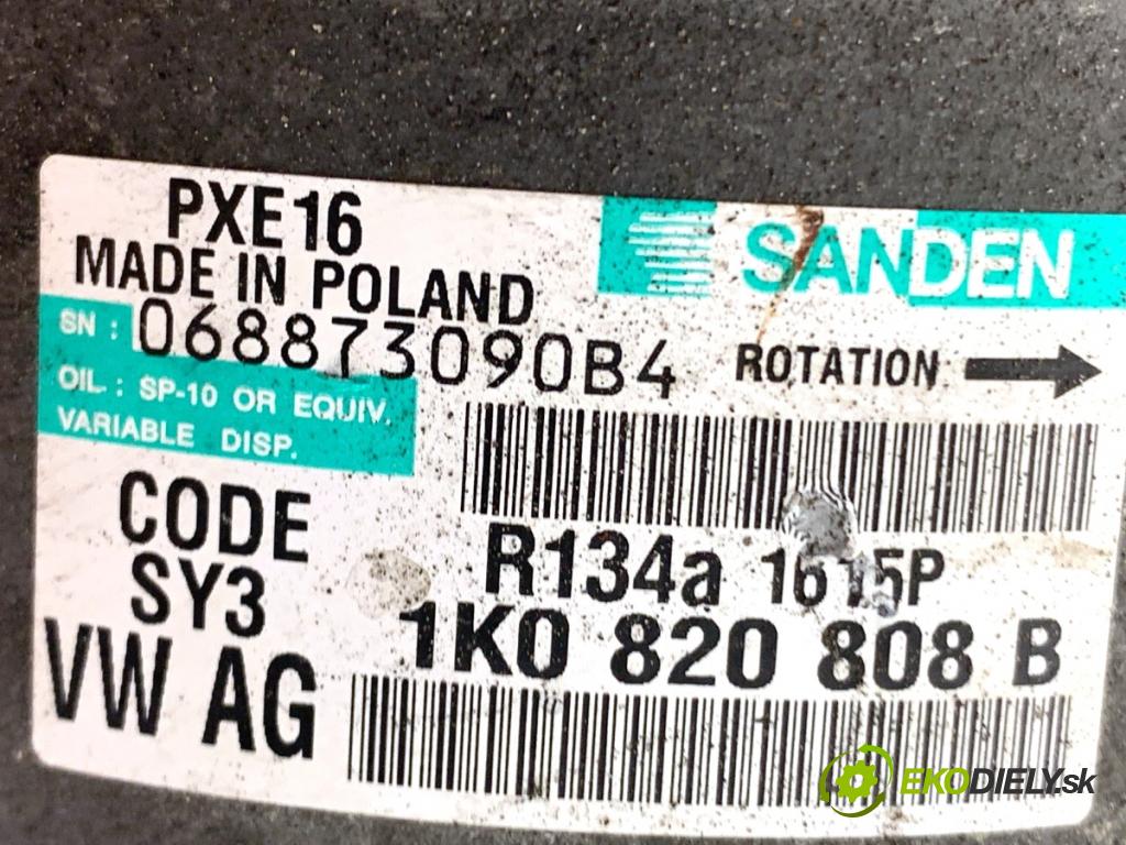 VW PASSAT B7 Kombi 2011 125 kW 2.0 TDI 1968 kompresor klimatizace 1K0820808B (Kompresor klimatizace)