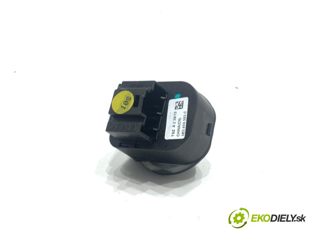 SKODA OCTAVIA III Kombi 2015 110 kW 2.0 TDI 1968 Prepínač nastavenia spätných zrkadiel 5E0959565C (Prepínacie páčky pod volantom)