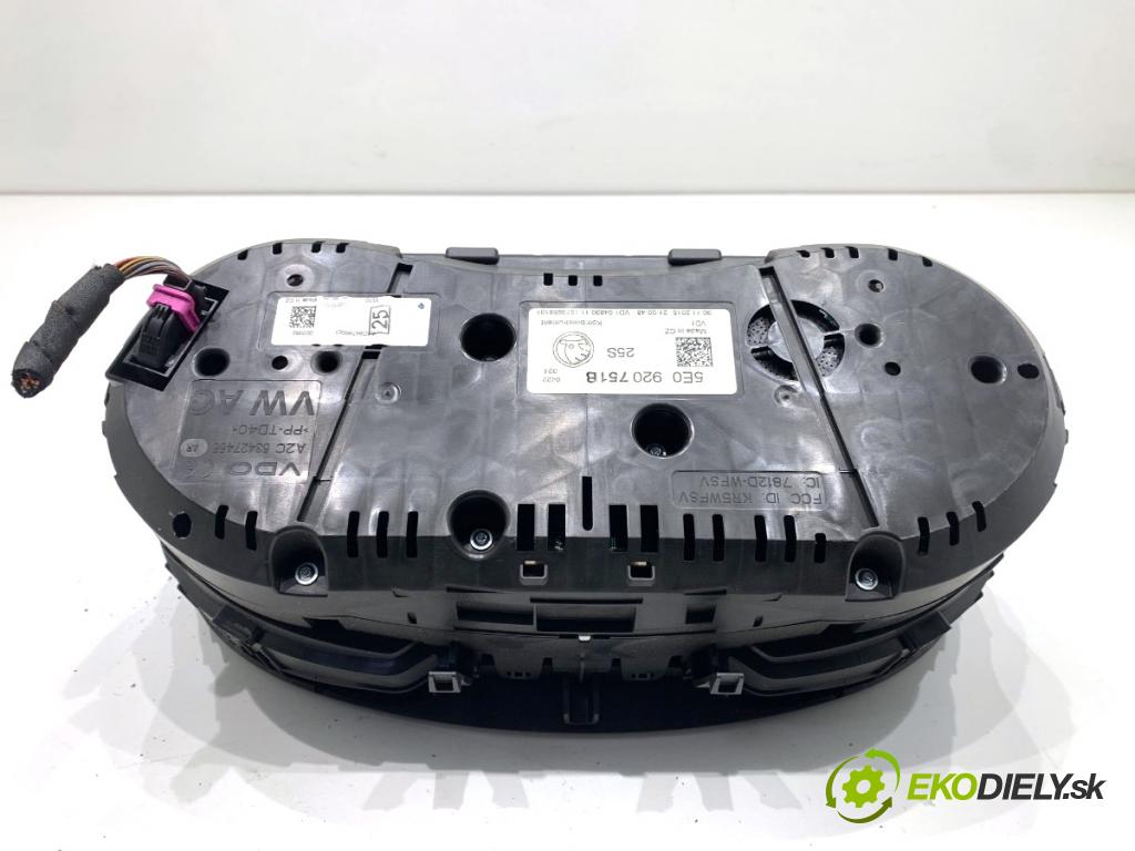 SKODA OCTAVIA III Kombi 2015 110 kW 2.0 TDI 1968 prístrojovka 5E0920751B (Přístrojová deska)